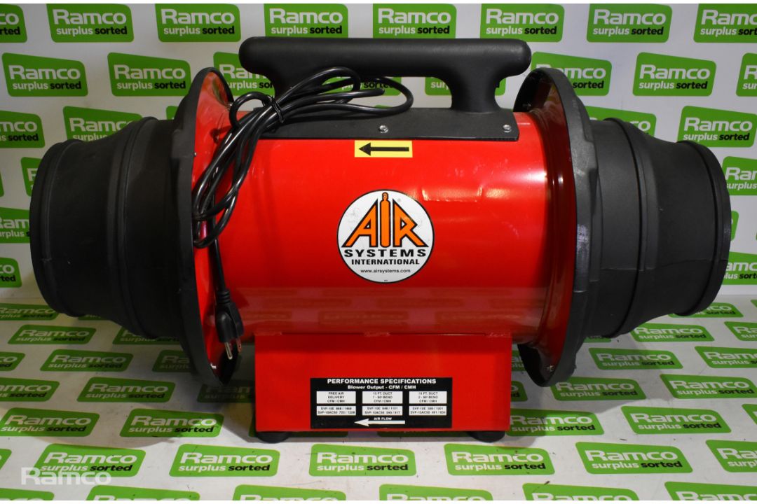 AIR Systems Inter SVF-10E - Inline axial fan blower 115Vac 60Hz HP/kw 0.33/0.25 - Image 4 of 6