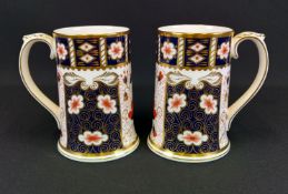2x Royal Crown Derby traditional Imari Millennium tanker/tankards - 1999