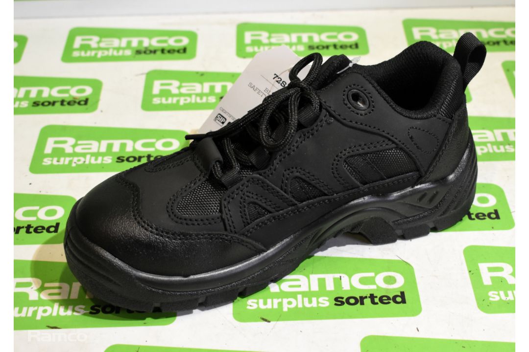 2x pairs of Contractor 72SM black safety trainers - UK 4 - Image 2 of 5