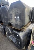 4x 680L water bowser tanks - W 1630 x D 960 x H 1170mm