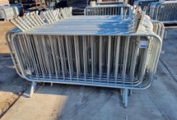 50x ZND UK SmartWeld fixed leg heavy duty event crowd control barriers - W 2300 x D 460 x H 1150mm