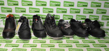 Various safety boots - see description for details