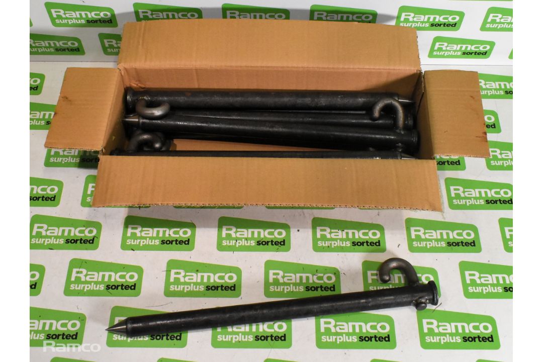 3x boxes of 457mm steel tent pegs - 10 per box - Image 1 of 4
