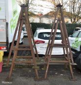 Set of 4x container stands - W 1050 x D 1050 x H 1840mm