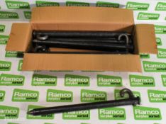 6x boxes of 457mm steel tent pegs - 10 per box
