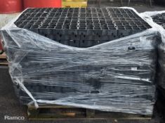 Approximately 180x interlocking plastic porous grass / gravel pavers - W 330 x D 330 x H 50mm