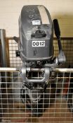 Barrus Mariner 20 HP outboard engine with Barrus fuel tank can