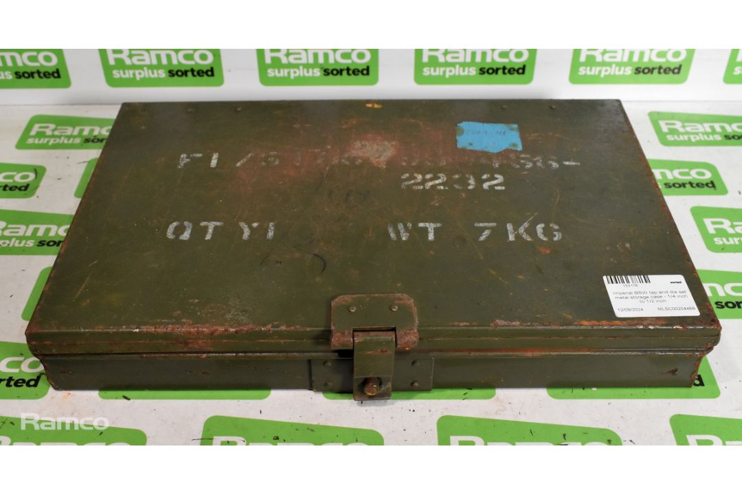 Imperial BSW tap and die set metal storage case - 1/4 inch to 1/2 inch - Image 6 of 6