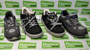 Various safety boots - see description for details
