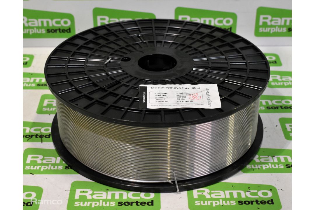 2x reels of metallisation - 01E 2.300mm Aluminium weld wire - Image 1 of 5