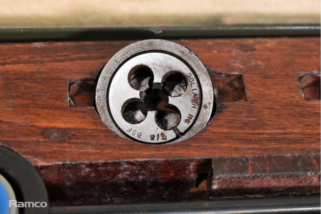 Imperial BSF tap and die set metal storage case - 1/4 inch to 1/2 inch - Image 4 of 5