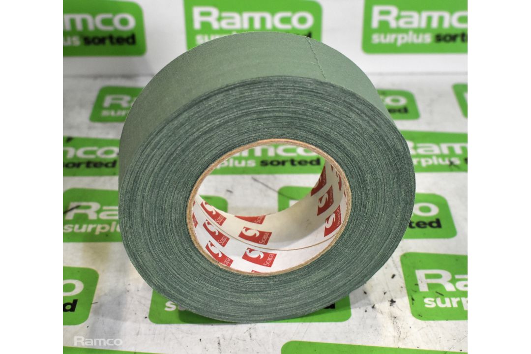 2x boxes of Scapa 3302 - Cloth adhesive tape olive green - 50mm x 50M - 16 rolls per box - Image 1 of 3