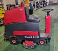 Cleanfix Sauber RA 900 battery-powered ride-on floor scrubber dryer machine