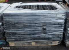 Approximately 180x interlocking plastic porous grass / gravel pavers - W 330 x D 330 x H 50mm