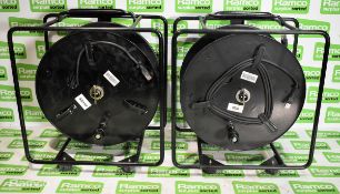2x Atlas DII ( ID ) R - 95 mtr CAT5e cables on drums with soft cases