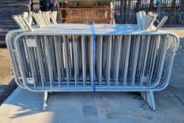 25x ZND UK SmartWeld fixed leg heavy duty event crowd control barriers - W 2300 x D 460 x H 1150mm