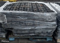Approximately 180x interlocking plastic porous grass / gravel pavers - W 330 x D 330 x H 50mm