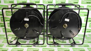 2x Atlas DII ( ID ) R - 25 mtr CAT5e cables on drums with soft cases