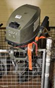 Barrus Mariner 20 HP outboard engine with Barrus fuel tank can