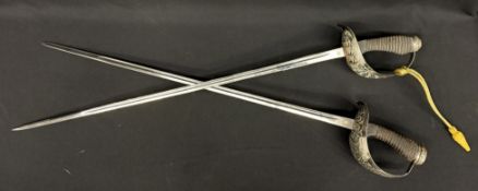 2x Wilkinson Sword ceremonial swords - Blade: 860mm