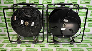 2x Atlas DII ( ID ) R - 95 mtr CAT5e cables on drums with soft cases