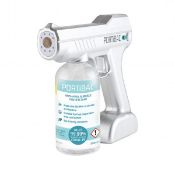 8x Portibac hand sanitiser spray guns with carry case - 800ml - silver