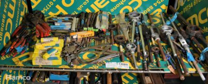 Workshop tools - tap & die handles, circlip pliers, reamers & more - see description for details