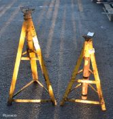Pair of axle stands - mixed sizes