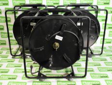 3x Atlas DII ( ID ) R - 25 mtr CAT5e cables on drums with soft cases