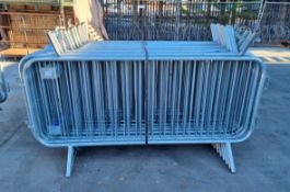 25x ZND UK SmartWeld fixed leg heavy duty event crowd control barriers - W 2300 x D 460 x H 1150mm
