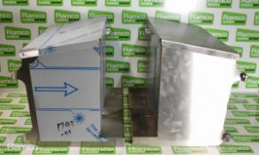 2x Teknomek 2 station front access PPE dispensers
