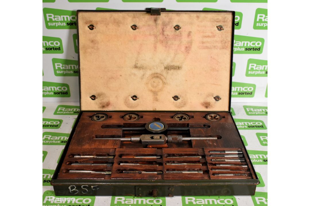 Imperial BSF tap and die set metal storage case - 1/4 inch to 1/2 inch - Image 1 of 5