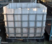 1000 litre IBC - W 1000 x D 1200 x H 1070mm - TOP OF CONTAINER CUT OFF