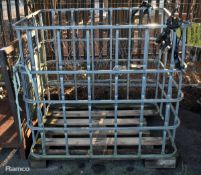 IBC frame with wooden pallet base - W 1000 x D 1200 x H 1145mm
