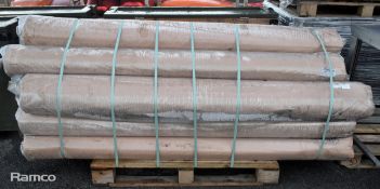 15x rolls of fibre reinforced tarpaulin 4m wide x 50m long