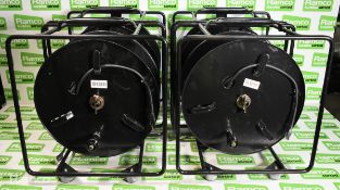 4x Atlas DII ( ID ) R - 25 mtr CAT5e cables on drums with soft cases
