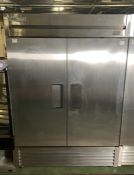 True T-49-HC-LD stainless steel upright double door refrigerator - W 1375 x D 750 x H 2074mm