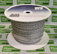 4x XM Ropes Performance Ropes 5mm 3-strand pre-stretched polyester white rope - 250m per reel