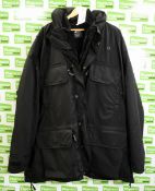 Arktis waterproof coat with internal fleece - Black - see picture for size