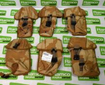 6x British Army Desert utility pouches small