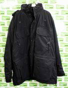 Arktis waterproof coat with internal fleece - Black - see picture for size