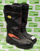 YDS Jolly Crosstech firefighter leather boots - UK10