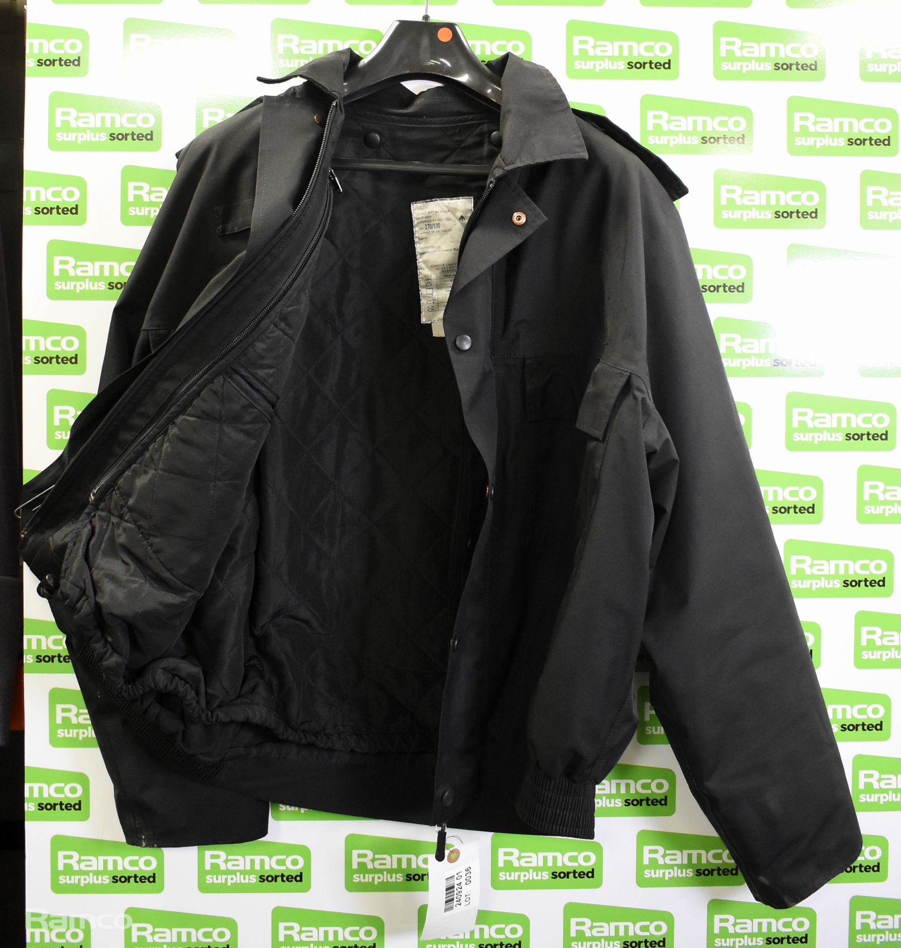 British Forces Wet Weather jacket MDP MVP - Black - see picture for size - Image 2 of 6
