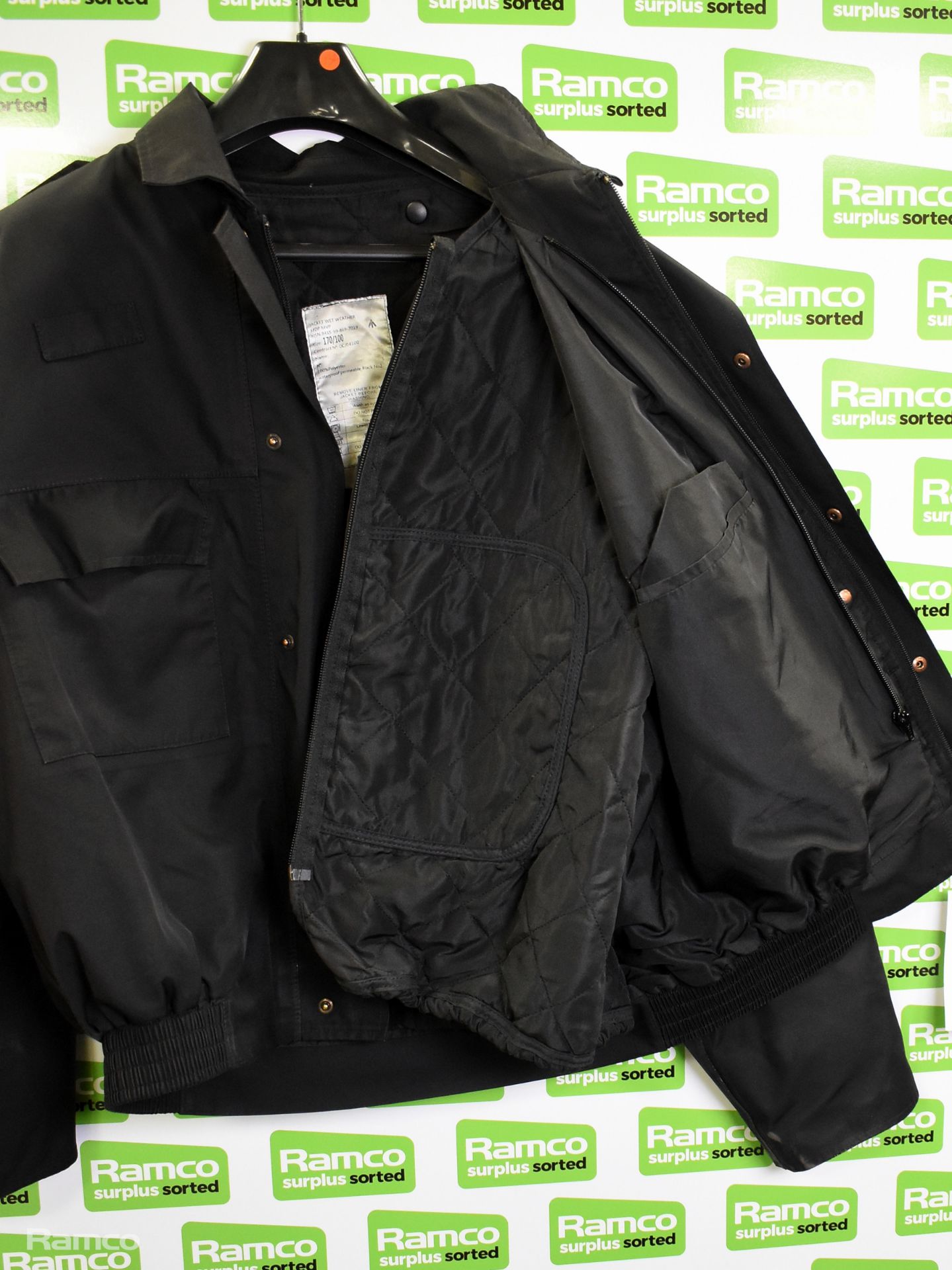 British Forces Wet Weather jacket MDP MVP - Black - see picture for size - Image 4 of 6