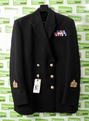 British Royal Navy No. 1B dress jacket - see picture for size