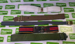 90x British Forces belts - various types and sizes