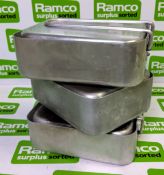 65x British Army pan mess tins - mixed sizes