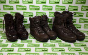 100x pairs of Grade 2 Various combat boots - may include - Magnum, YDS, Haix - mixed sizes