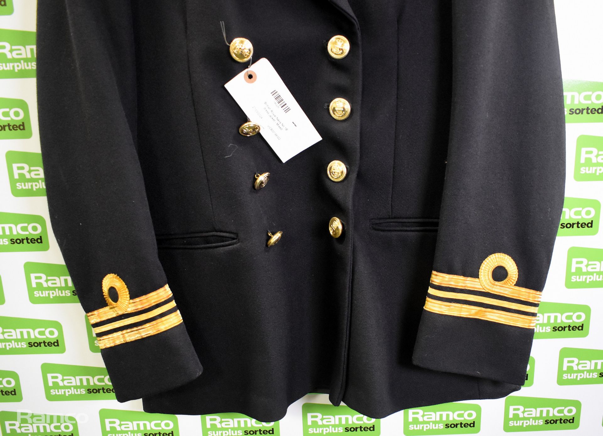 British Royal Navy No. 1B dress jacket - see picture for size - Image 3 of 7
