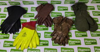 62x pairs of Various gloves, mittens & cold weather gloves - mixed sizes